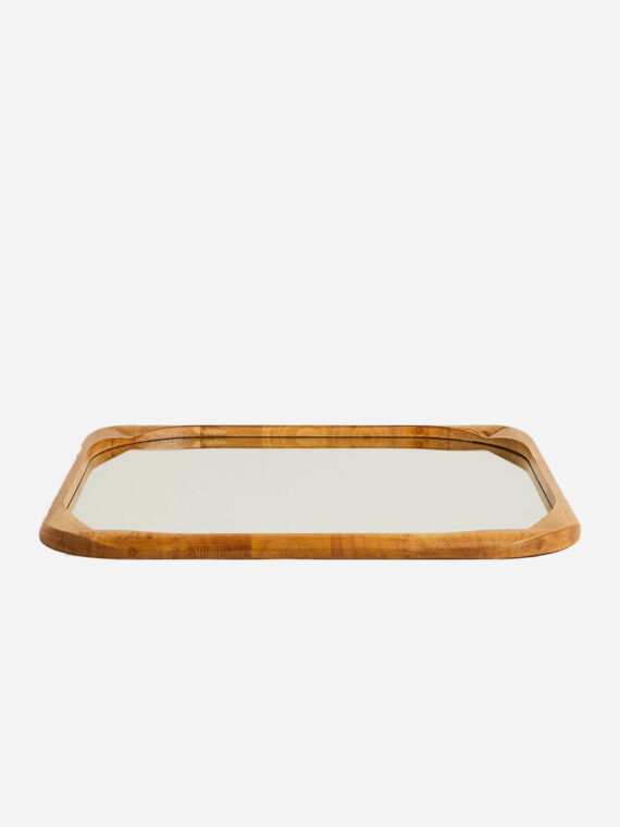 Square Wood Mirror