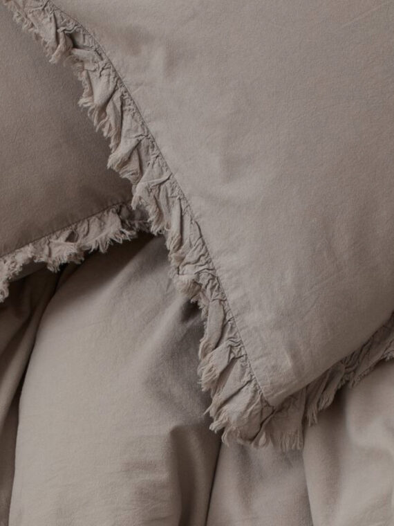 Flounced-trim Duvet Cover Set