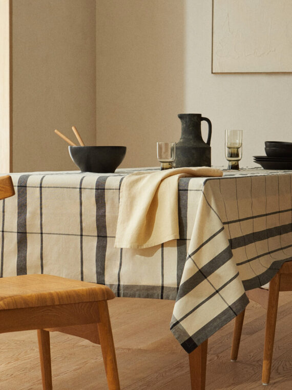 Modern Checked Tablecloth