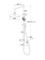 Modern Thermostatic Round Bar Shower