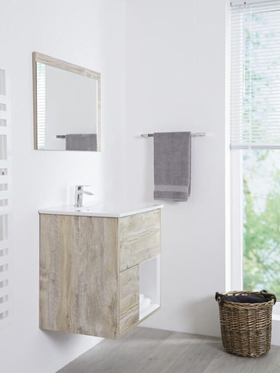 Wall Hang Open Shelf Vanity