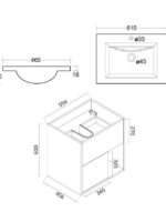 Wall Hang Open Shelf Vanity